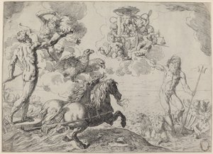 Jupiter, Neptunusz és Plútó alkotó: Simone Cantarini