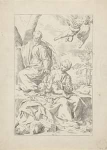 Pihenjen az egyiptomi járaton alkotó: Simone Cantarini