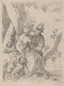 Mars, Vénusz és Ámor alkotó: Simone Cantarini after Veronese