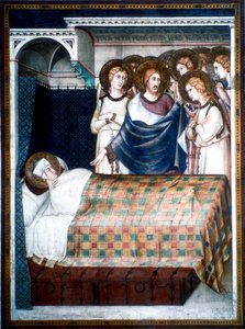 Szent Márton álma, 14. század. alkotó: Simone Martini