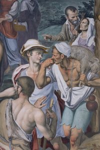 A Pásztorok imádása, 1578-82 (3497111 részlet) alkotó: Simone Veneziano Peterzano