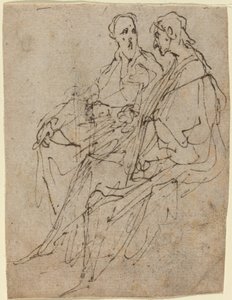 Két ülő férfi figura alkotó: Sir Anthony van Dyck