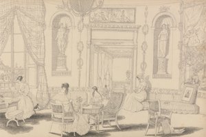 30 megtekintést tartalmazó album Tirolban és Olaszországban: Circular Budoir a Casino Pecoriban, 1841. október 10.