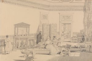 30 megtekintést tartalmazó album Tirolban és Olaszországban: Drawing Room, Casino Pecori, 1841. október 12.