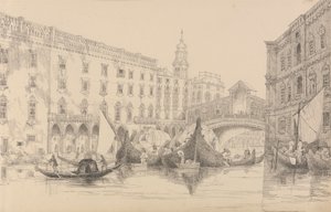 30 megtekintésből álló album Tirolban és Olaszországban: The Rialto - Velence, 1840. november 8.
