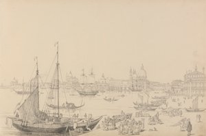 30 megtekintést tartalmazó album Tirolban és Olaszországban: Kilátás Daniele szállodájából a Riva degli Schiavoni-n 1840. nov. 8.