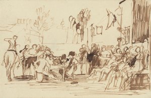 A Chelsea nyugdíjasai olvassák a Waterloo-i küldeményt alkotó: Sir David Wilkie