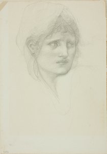 Köpönyeges fej, jobbra néző szemek alkotó: Sir Edward Burne Jones