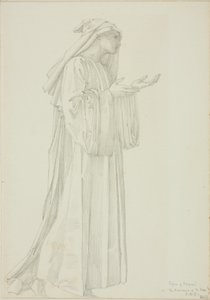 Zarándok figurája a Rózsa római romában alkotó: Sir Edward Burne Jones
