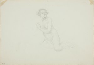 Ülő női akt alkotó: Sir Edward Burne Jones