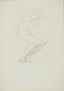 Ülő férfi akt alkotó: Sir Edward Burne Jones
