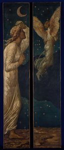 Ámor és Psyche – Palotai zöld falfestmények – Ámor elrepül a Psychétől, 1881.