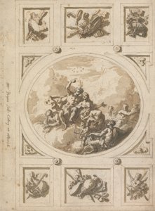 Mennyezettervezés Addiscombe-ban: Bacchus és Ariadne