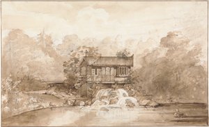 Design for the Hermitage, Virginia Water (toll és barna tinta grafiton, papírra mosással)