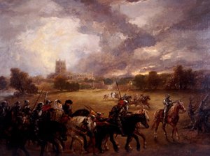 „Anjou Margit fogságba esett a tewkesburyi csata után”, 1875. alkotó: Sir John Gilbert