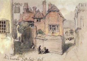 "The Angel Inn, Midhurst", 1865 alkotó: Sir John Gilbert