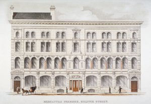 Kilátás a kereskedelmi helyiségekre, Billiter Street, City of London, 1875 alkotó: Sir Joseph Causton and Sons