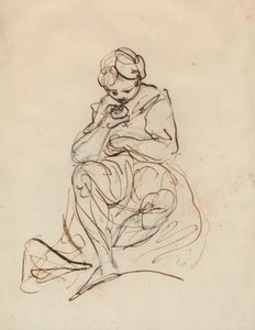 Tanulmány egy ülő nőről alkotó: Sir Joshua Reynolds