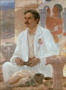 Sir Arthur Evans a knossosi palota romjai között, 1907