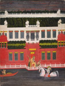 Krishna virágfüzért kap alkotó: Sitaram
