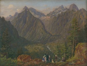 Tátrai táj alakokkal, 1855 alkotó: Slovakian School