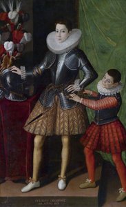 Giuliano Cesarini (fiatalabb) (1466-1510), 14 éves - Sofonisba Anguissola (kb. 1532-1625) festménye - kb. 1586 - Olaj, vászon - 186x115 - Magángyűjtemény alkotó: Sofonisba Anguissola