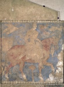 A Heroic Rustam, Penjikentből, 8. század első fele (falfestmény gipszre) alkotó: Soghdian