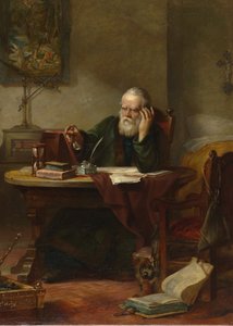 Részlet: John Milton meglátogatta Galileo Galileót, amikor az inkvizíció foglya volt Hart mellett, Solomon Alexander (1806-1881)