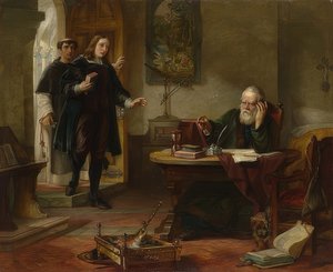 John Milton meglátogatja Galileo Galileit. 1847