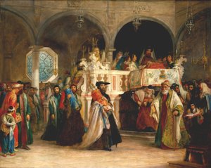 A Tóra örvendezésének ünnepe a leghorni zsinagógában, Olaszország - La fete de la joie de la Torah (Sim