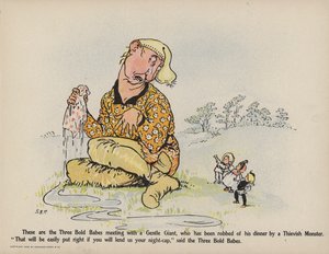 Illusztráció a Három bátor kisbaba további tetteihez (színes litográfia)