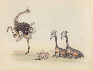 S Rosamond Praeger illusztrációja a Little Twin Dragons-hoz (színes litográfia)