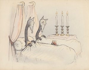 S Rosamond Praeger illusztrációja a Little Twin Dragons-hoz (színes litográfia)