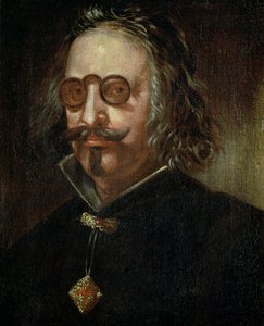 131-0795082 Francisco de Quevedo y Villegas (1580-1645) portréja (olaj, vászon) alkotó: Spanish School