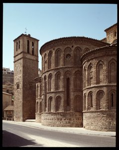 Art mudejar: kilátás a Santiago de Arrabal templom apszisára, 13. századi Toledo, Spanyolország alkotó: Spanish School