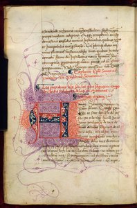 Burney 252, f. 4v, A rejtvény kezdőbetűje 