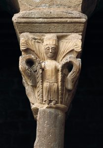 Egy oszlop fővárosa a Santa Maria de l