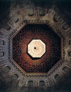 A granadai Madrasa mennyezete, Spanyolország, 1349-ben épült (fotó) alkotó: Spanish School