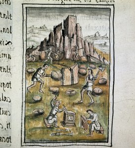 Mexikó meghódításának kódexe: Kőmunka alkotó: Spanish School