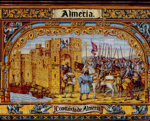 Almeria meghódítása a katolikus királyok által 1488-ban (kerámia) alkotó: Spanish School