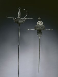 Csészés markolatú kardárok, 1650 körül (acél) alkotó: Spanish School