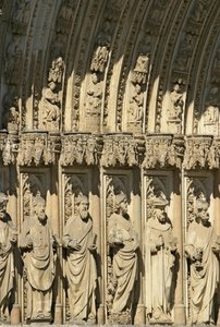 Részlet a Megbocsátás Portáljából (Puerta del Perdon) a toledói székesegyház nyugati homlokzatának központi portáljából, 1418-ban kezdődött alkotó: Spanish School