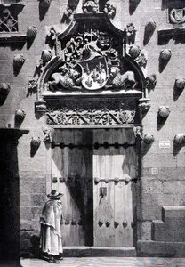 A Casa de las Conchas ajtaja, Salamanca alkotó: Spanish School