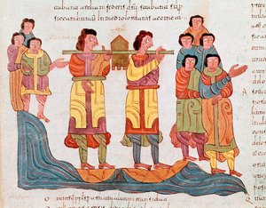 Mozarab művészet: „A frigyláda szállítása Jeruzsálembe” alkotó: Spanish School