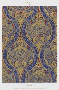 Dísz táblákban a falon, Nagykövetek csarnoka (színes litó) alkotó: Spanish School