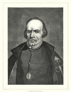 Pedro Calderon de la Barca, spanyol katona, pap és író (litho) alkotó: Spanish School