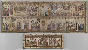 Krisztus és a Szűz életének retable és frontális, Ayala oltárképe alkotó: Spanish School