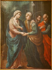 Szentély (Santuario de Queralt). A templom. Belső. Festés. 19. század alkotó: Spanish School