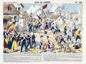 Spanyol függetlenségi háború (1808-1814): Gerona ostroma 1809 júniusától decemberéig. alkotó: Spanish School