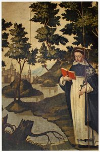 Szent Domonkos kezében a liliom, 17. század alkotó: Spanish School